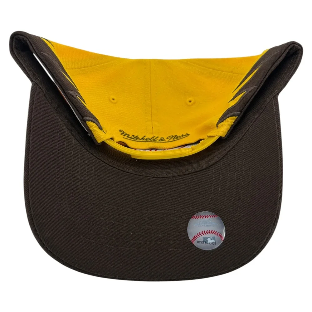 Mitchell & Ness San Diego Padres Color Up Flame Pro Crown Snapback Adjustable